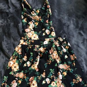 floral overall dress